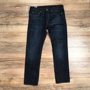 J Crew Indigo 770 Straight Slim Dark Blue Denim